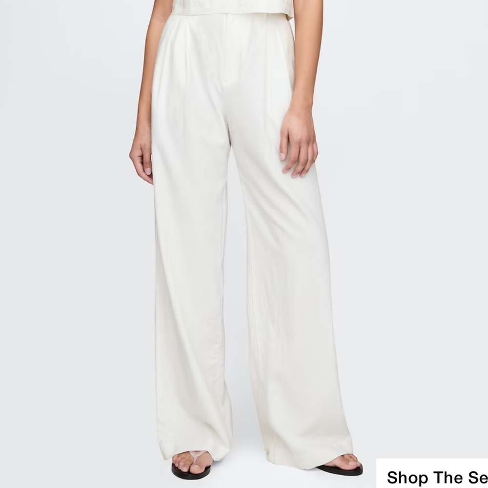 GAP Women’s 365 High Rise Linen Blend Trousers TALL